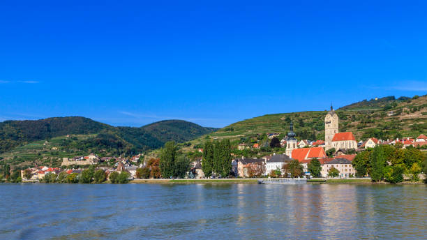 wachau 밸리, 크 렘 스, 스타인 데르 도나우 (오스트리아) - danube valley 뉴스 사진 이미지