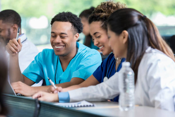 istock Medical students enjoys an assignment together 1022278046