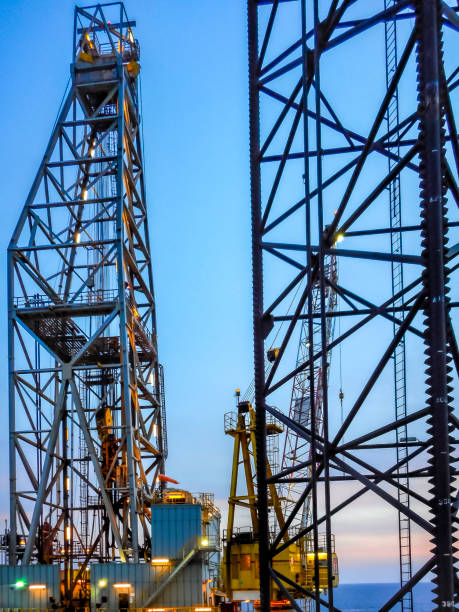 istock Derrick and crane in drilling rig 1022278540
