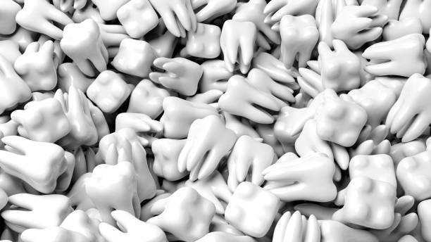 istock Pile of white teeth, abstract conceptual background 1022283464