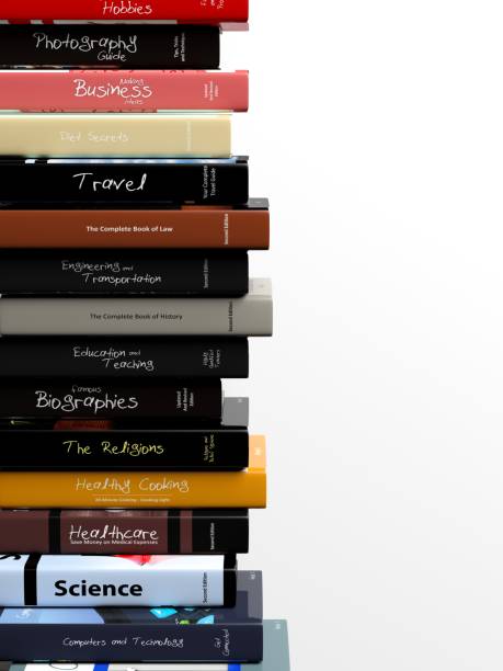 istock High stack of books with various subjects, isolated on white background. 1022301630