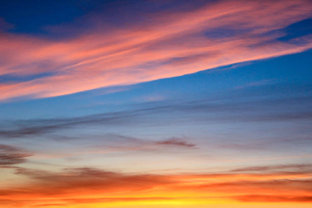 istock Colorful clouds on blue sky at sunset. 1022309374