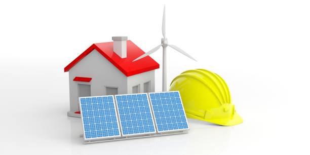 istock Green house construction concept. 3d illustration 1022317620