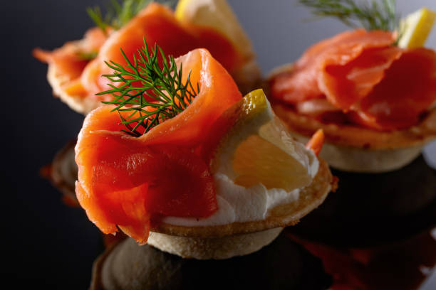 istock Tartlets with salmon. 1022318878