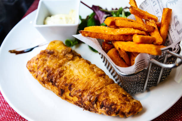 istock British Traditional fish and chips and tartar sauce 1022328734