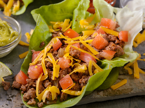 Low Carbohydrate - Lettuce Wrap Beef Taco