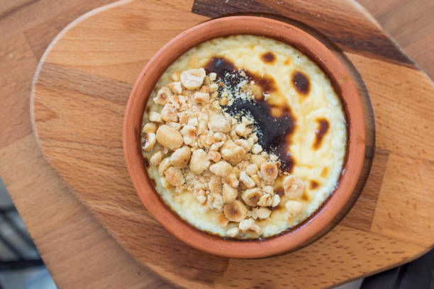 istock Turkish Dessert Rice Pudding Sutlac with Hazelnut Powder 1022329886