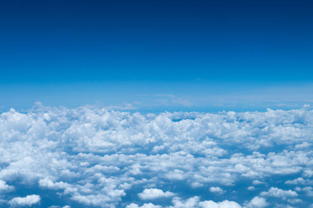 istock Natural clear blue sky with some clouds for background or backdrop freedom concept 1022333850
