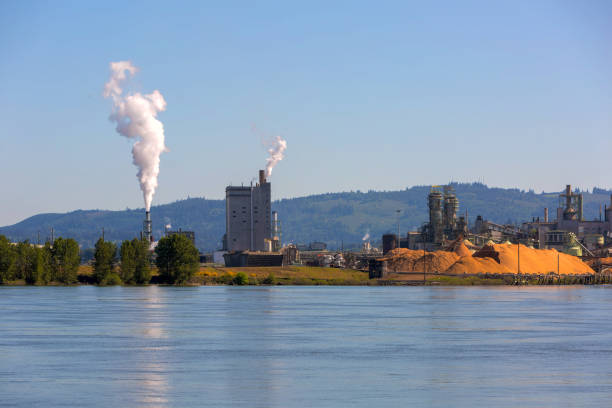 istock Pulp and Paper Mill along Columbia River in Longview Washington State 1022336864