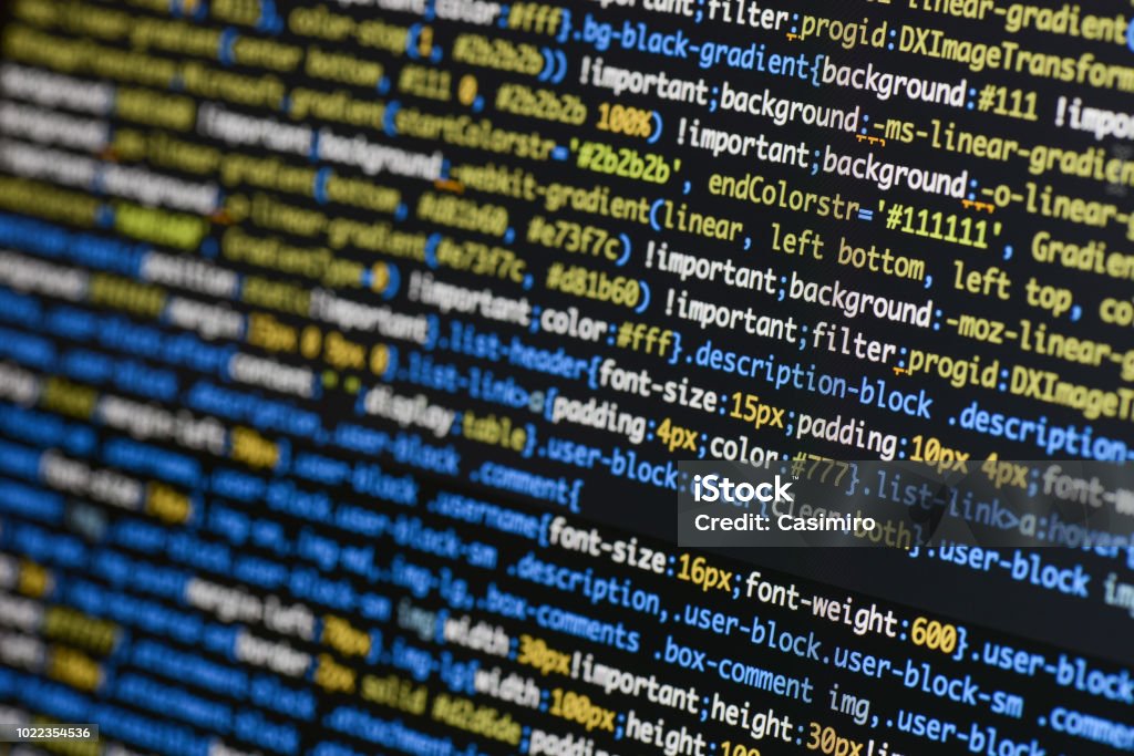 Real Css Code Developing Screen Programing Workflow Abstract Algorithm ...