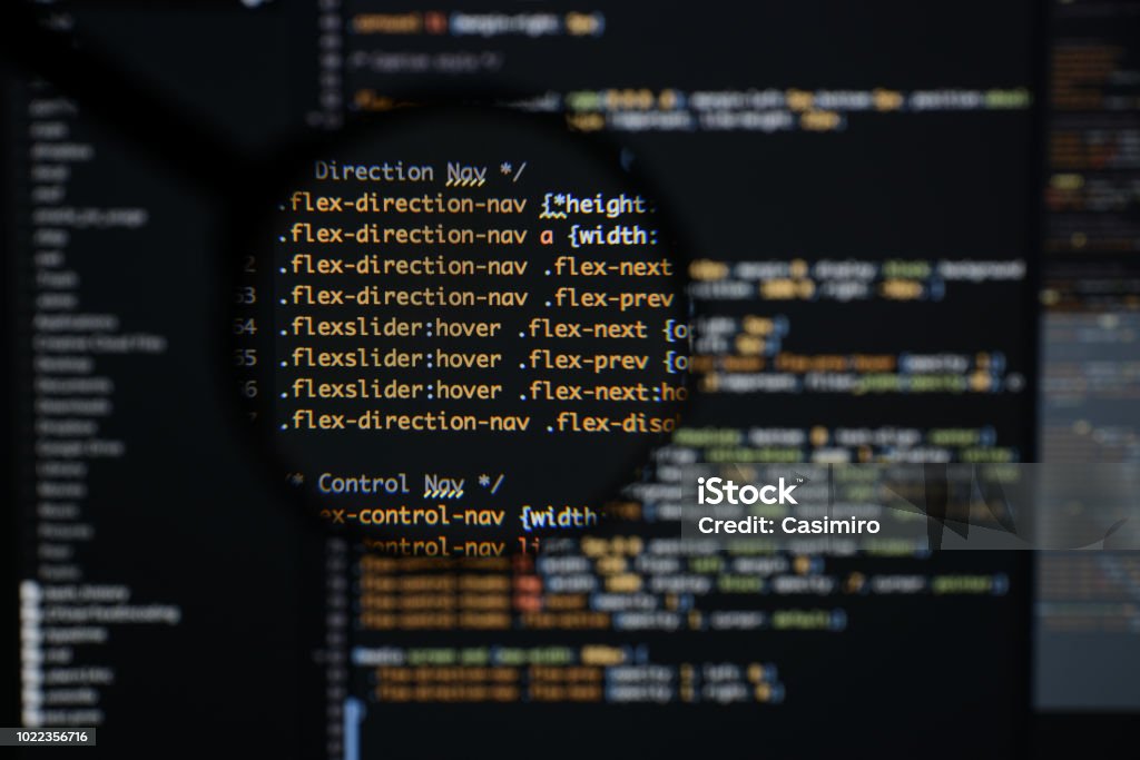 Foto de Tela De Código Css Real Em Desenvolvimento Conceito De ...