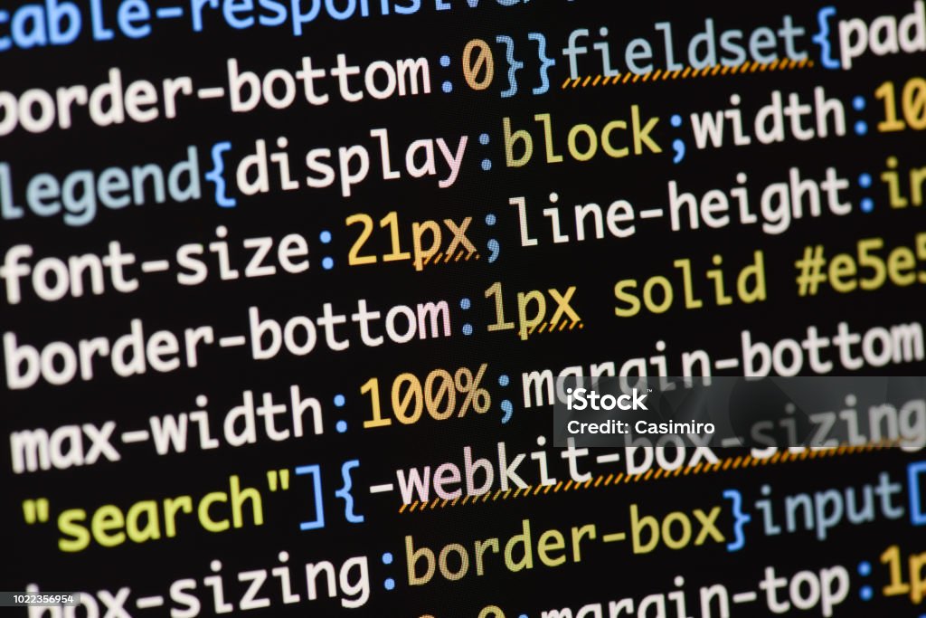 Real Css Code Developing Screen Programing Workflow Abstract Algorithm ...