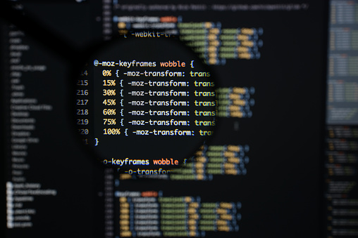 Real Css Code Developing Screen Programing Workflow Abstract Algorithm ...