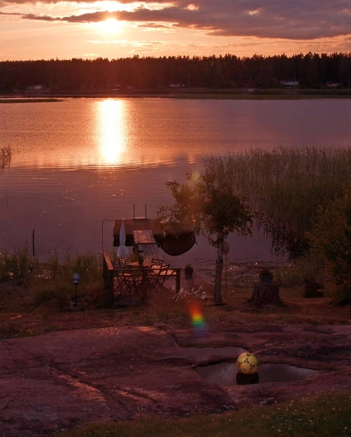 istock Summer sunset by the lake 1022380078