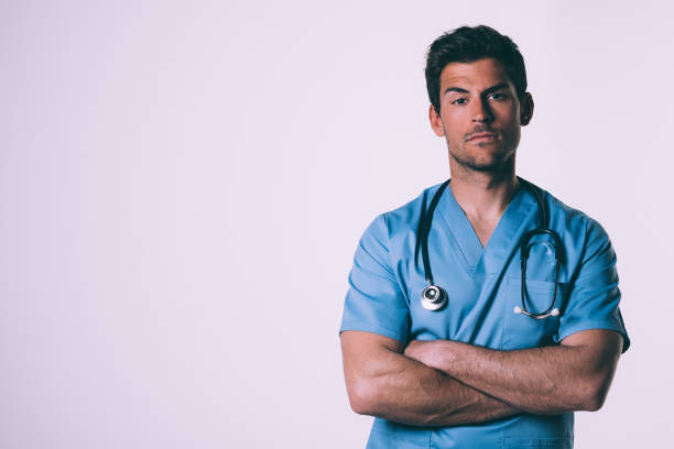 istock Man dressed in a doctor uniform 1022386244