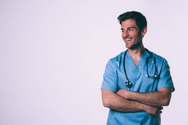 istock Man dressed in a doctor uniform 1022386246