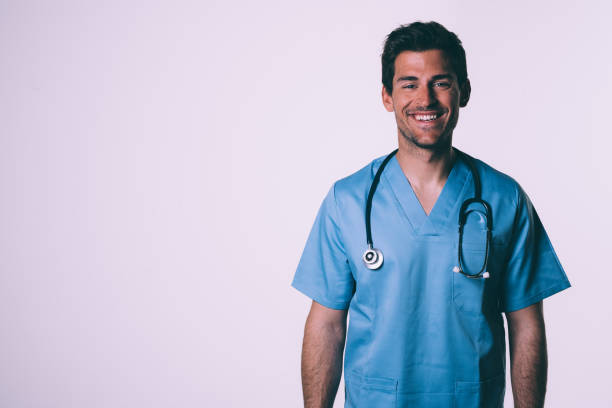 istock Man dressed in a doctor uniform 1022386266