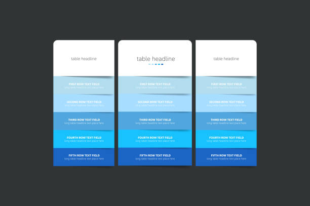 Pricing table design template for business. Vector. vector art illustration