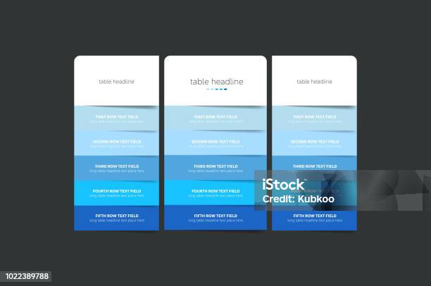 Pricing Table Design Template For Business Vector Stock Illustration - Download Image Now