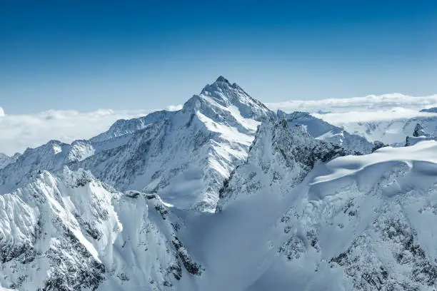 beautiful swiss alps mountain panorama, switzerland.