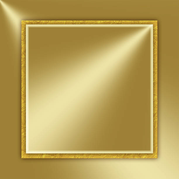 Shiny golden background with label for text