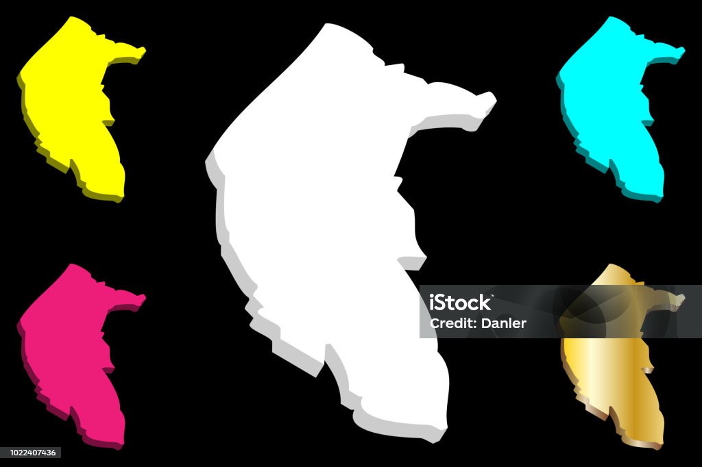 3d Map Of Australian Capital Territory Stock Illustration - Download