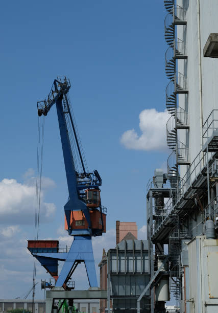 istock Ship crane in the harbor industry 1022430076