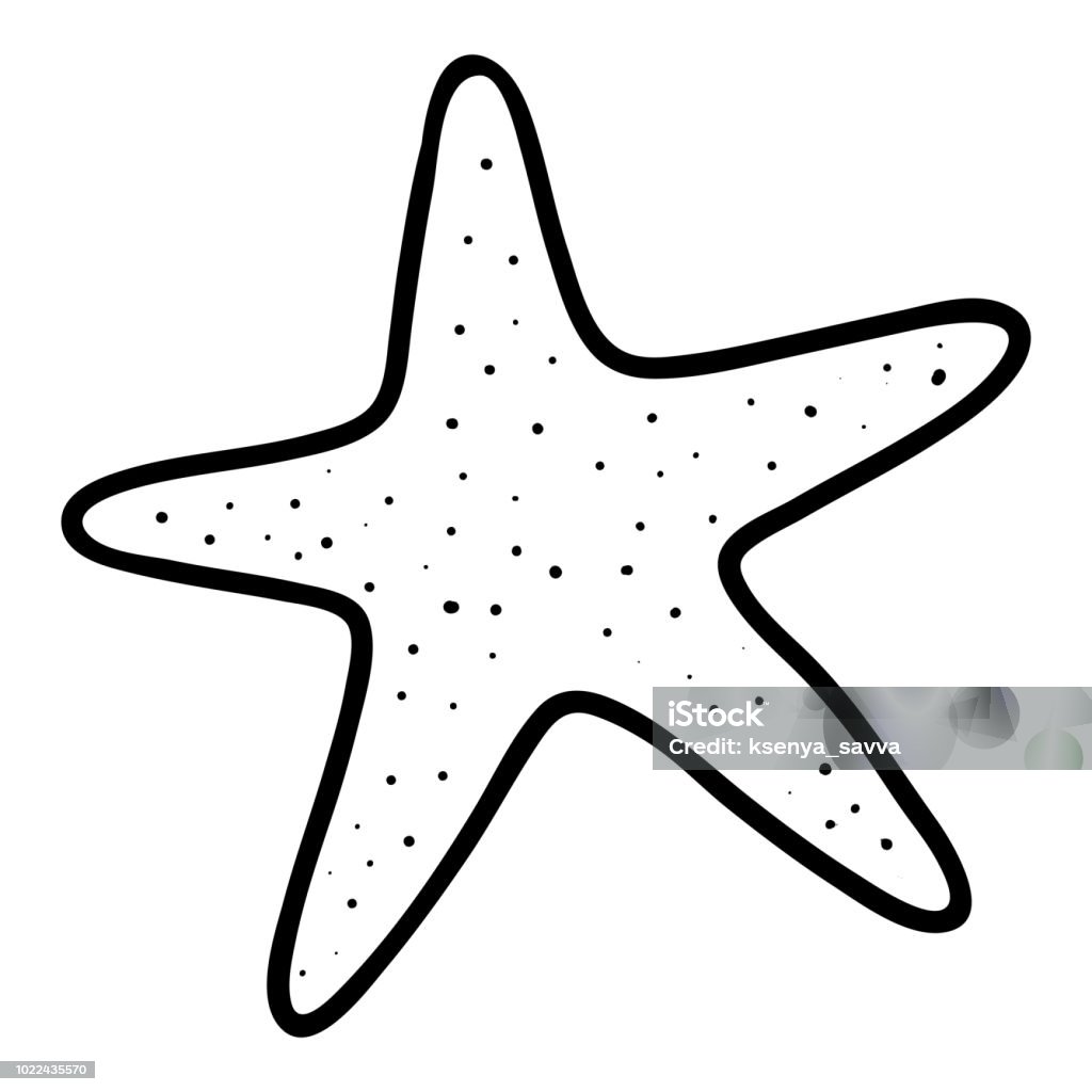Coloriage étoile De Mer Et Coquillage Livre De Coloriage Pour Les Enfants Étoiles De Mer Vecteurs libres de droits et plus d'images vectorielles de Aquarium - Établissement pour animaux en captivité - iStock