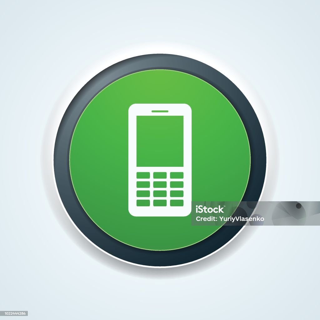 Phone Button Vector Mobile Phone Button Illustration Stock Illustration - Download Image ...