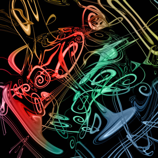 abstract music, notes, background, beautiful banner wallpaper design illustration