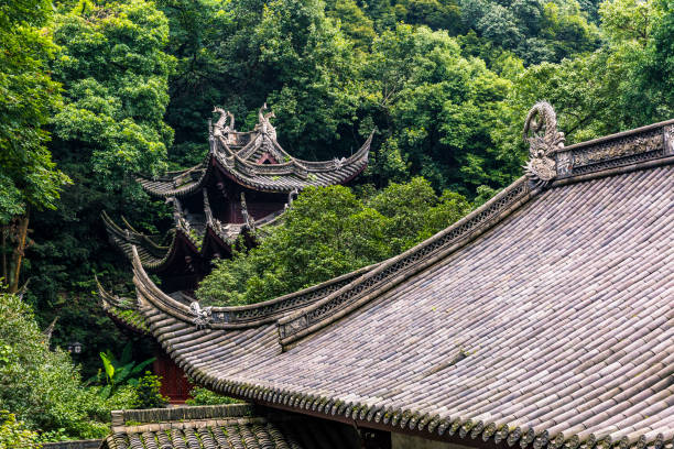 istock Traditional Chinese Architecture Surrounded by Trees 1022480026