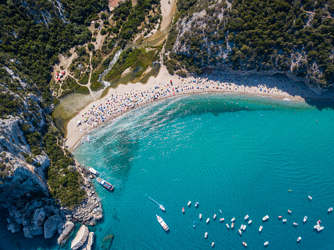 Vista aérea de Cala Luna Playa, Sardinia photo