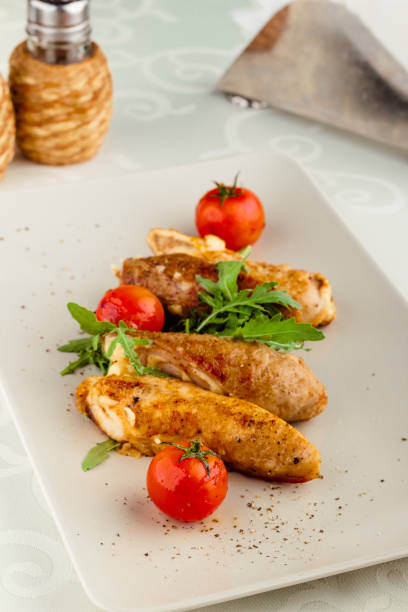 istock Chicken rolls with risotto stuffed with shrimps 1022500038