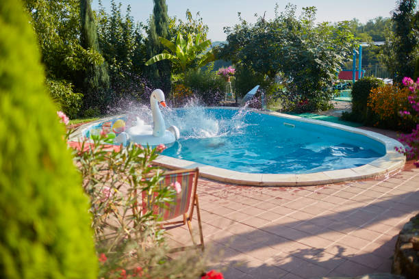 istock Senior Friends Pool Fun 1022503418