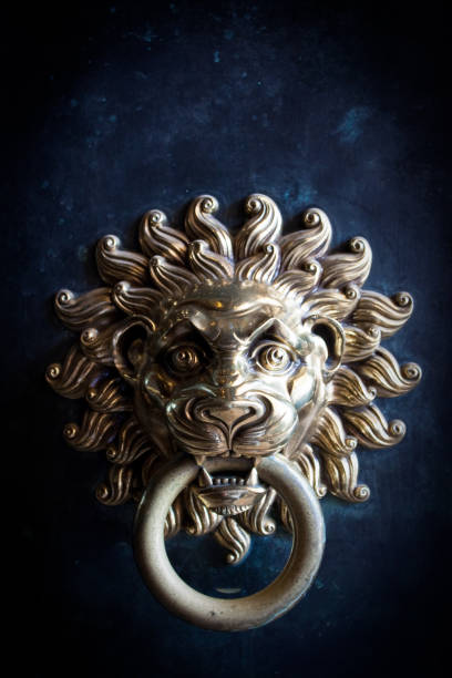 istock The old door lion shaped knocker on the Pecs Basilica 1022509102