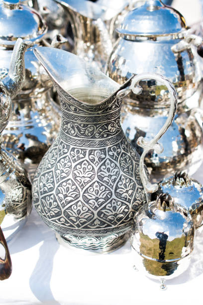 istock Ancient metal jug in oriental style 1022516284