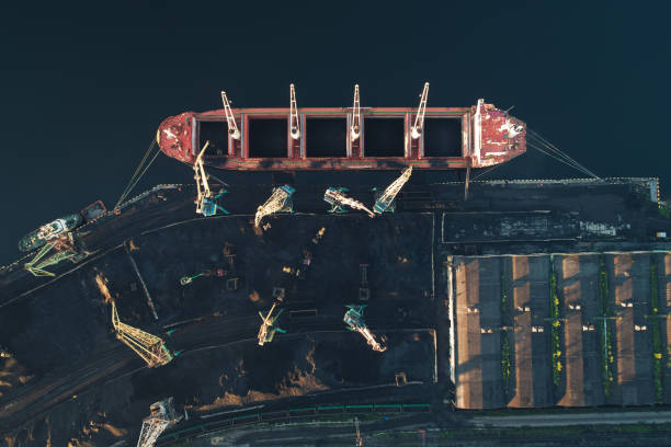 istock Cargo Ship in the Port Aerial View from Drone 1022523404
