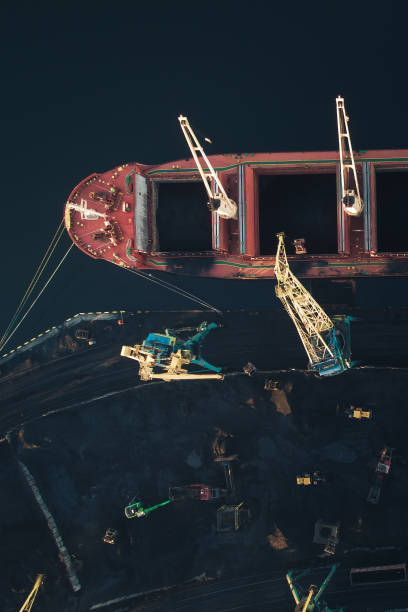 istock Cargo Ship in the Port Aerial View from Drone 1022523806