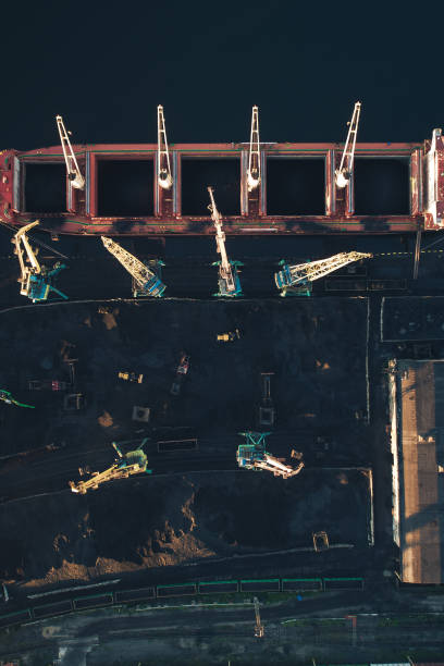 istock Cargo Ship in the Port Aerial View from Drone 1022523810
