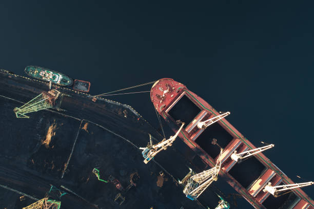 istock Cargo Ship in the Port Aerial View from Drone 1022523818
