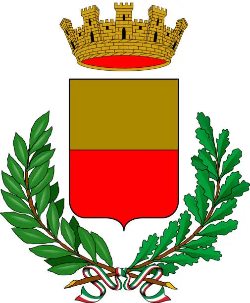 Coat of arms of the Italian city Naples - Italy.