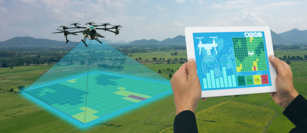 Drone para agricultura, drone uso para diversos campos como el análisis de investigación, rescate, seguridad, terreno análisis de tecnología, monitoreo de la hidratación del suelo, problema de rendimiento y enviar datos al agricultor inteligente en ta