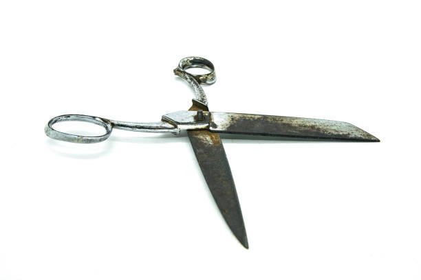 istock old sewing scissors isolated in white background 1022541328