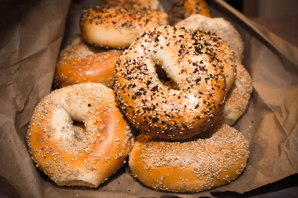 New York Style Bagels stock photo