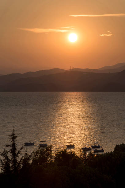 istock Sunset in Ouranoupolis, Greece 1022551892