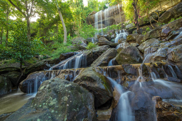 istock Waterfall beautiful in rain forest at Soo Da Cave Roi et Thailand 1022607952