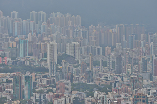 a Kowloon side Hong Kong Skyline at day time