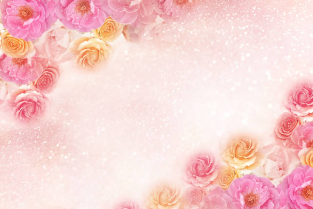 istock beautiful roses flower border with copy space glitter background 1022617622