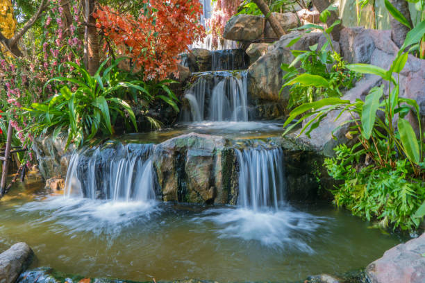istock Waterfall in garden at the public park 1022622576