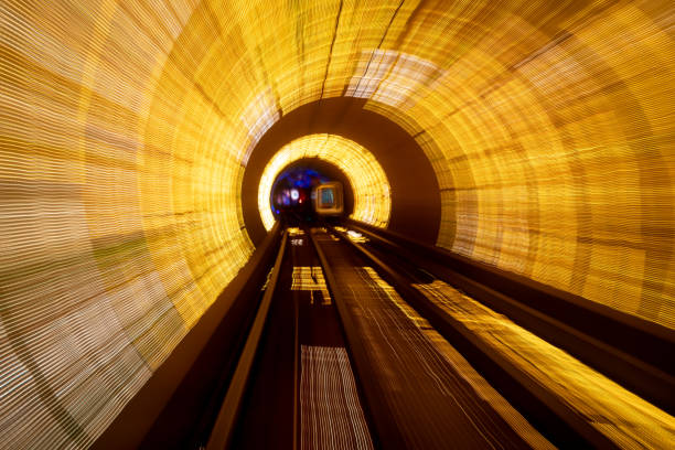 istock Light streaks in a tunnel 1022635902